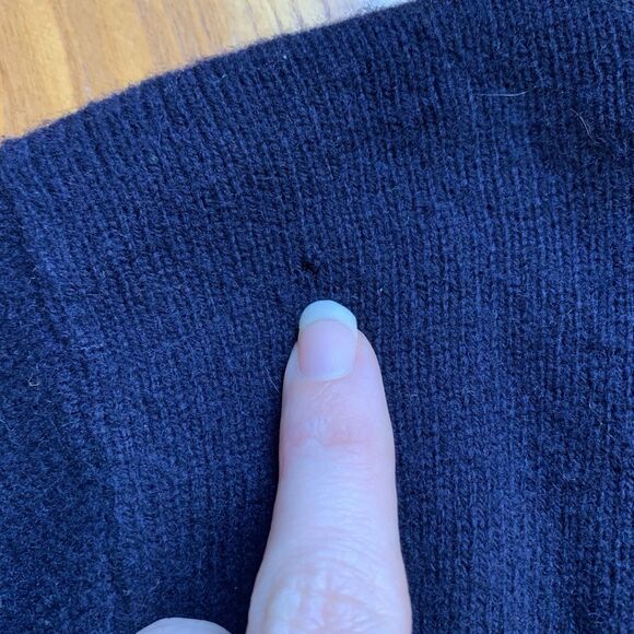 Polo Ralph Lauren 100% Lambswool Sweater XL Navy Blue V-Neck Italian Yarn - Picture 8 of 11